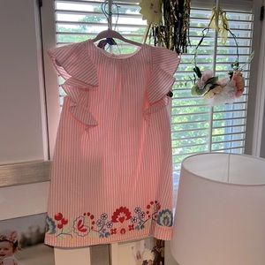 Crewcuts Pink Seersucker Dress. Size 3. Perfect condition. Worn once for wedding
